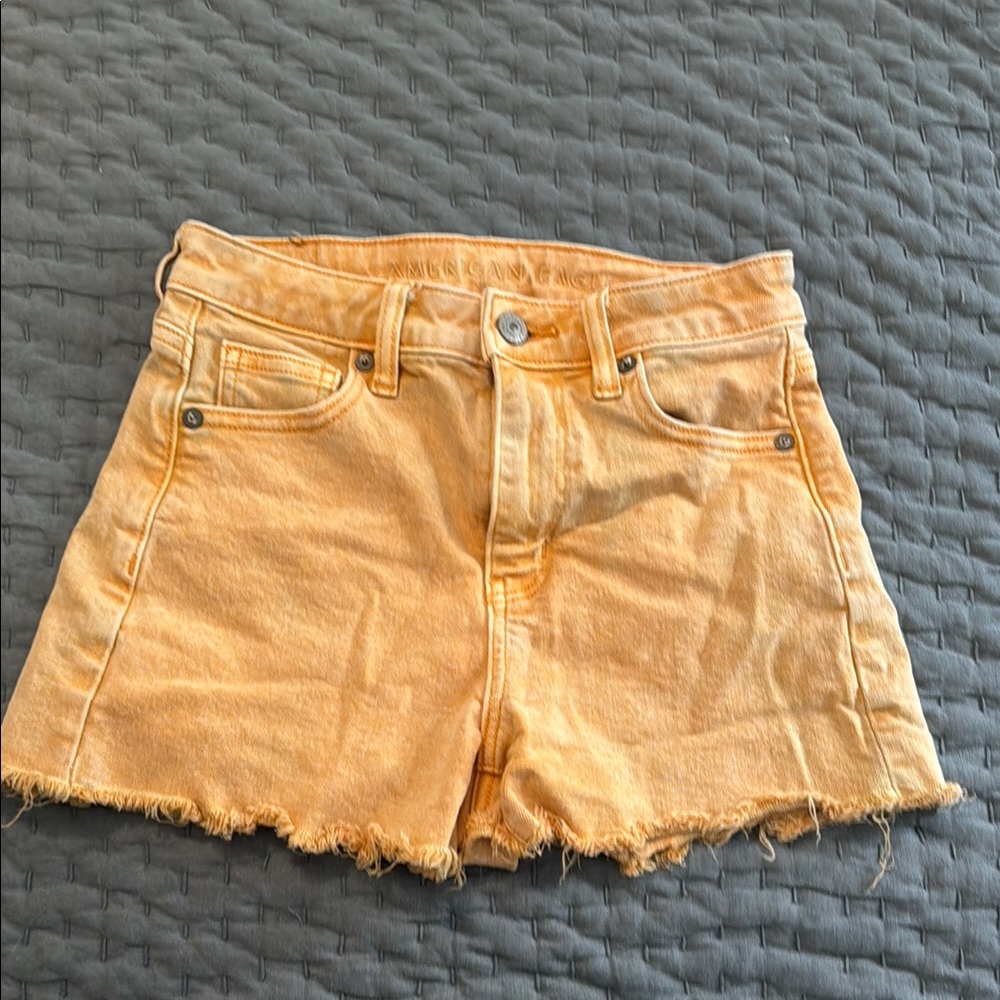 Women's American Eagle Orange Denim Shorts